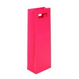 Fuchsia Color Single Bottle Rectangle Wine Carry Bag for Lady Drinking