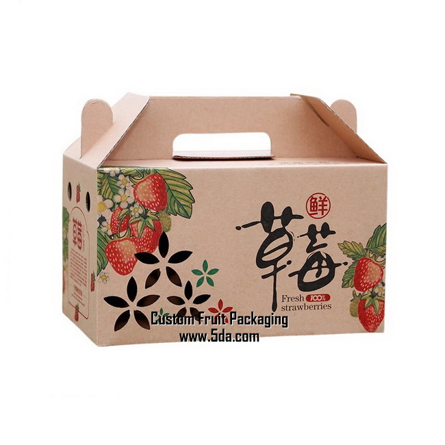 Custom Fresh Fruit Box with Cherry Fruit design