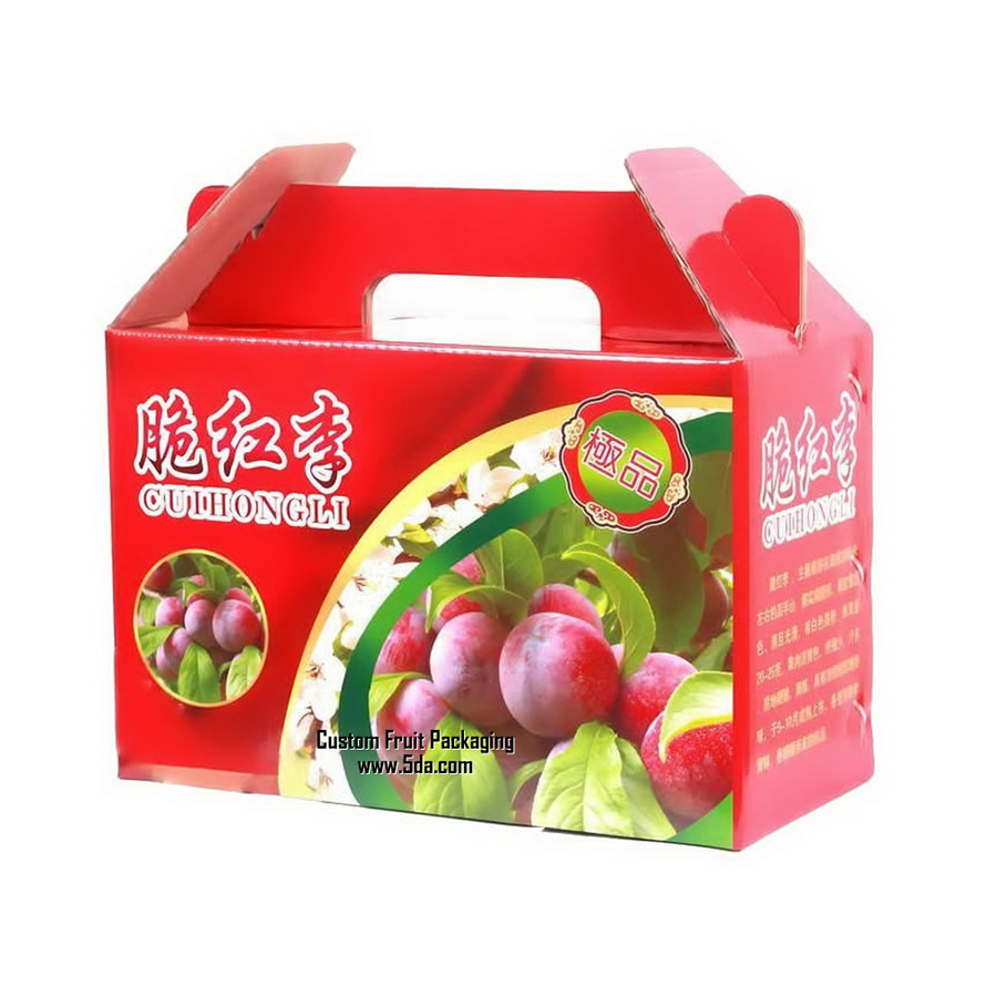 Custom Fruit Gift Box with  Fruit  Plum Design