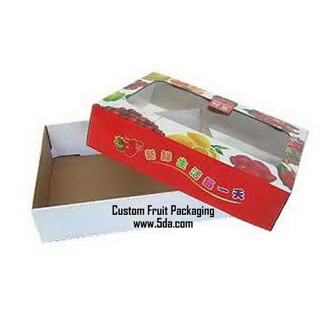 Customize Fresh Fruit Box(base and lid with transparent pvc window )