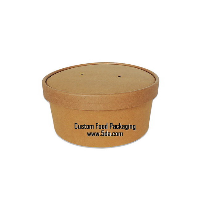 Custom Biodegradable Paper Bowl with lid