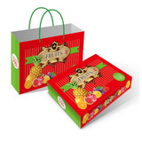 Custom Natural Fresh Fruit Gift Box with Matched Paper Bag
