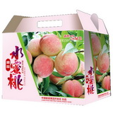 Custm Peach Design Fruit Gift Box