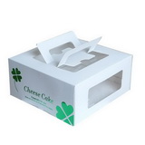 Take Away White Paper Brownies Box with PVC Window