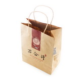 Natural Kraft Take out Paper bag with customize logo