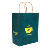 Custom Printing Take out Paper bag with handle For coffee bar