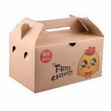 Customized disposable kraft paper fried chicken  take out box