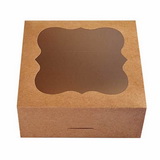 Brown Bakery Boxes with PVC Window for Pie and Cookies Boxes