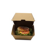 Eco Friendly Compostable Kraft Paper Burger Hamburger Box