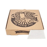 Custom Pizza Boxes (Takeaway Pizza to Go Food Container Box) with Greaseproof Paper