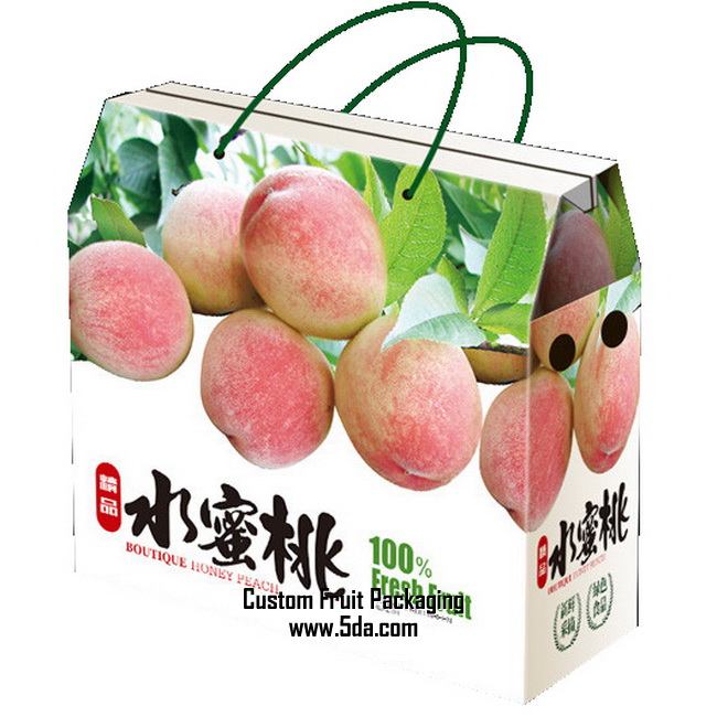 Custom Peach Design Fruit Gift Box Custom Peach Design Fruit Gift Box