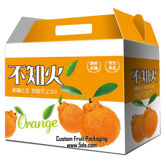 Custom Orange Design Fruit Gift Box