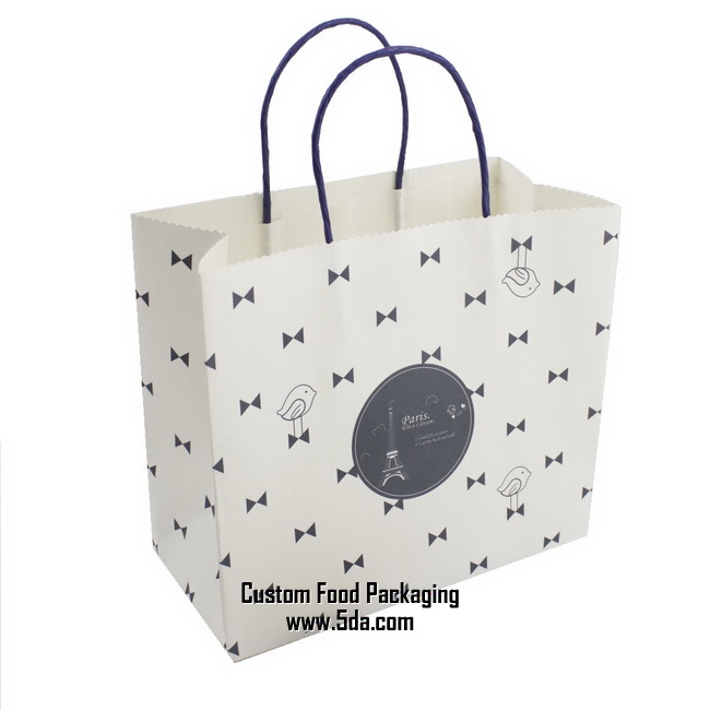 Custom Take out Paper bag with Handle for chocolate