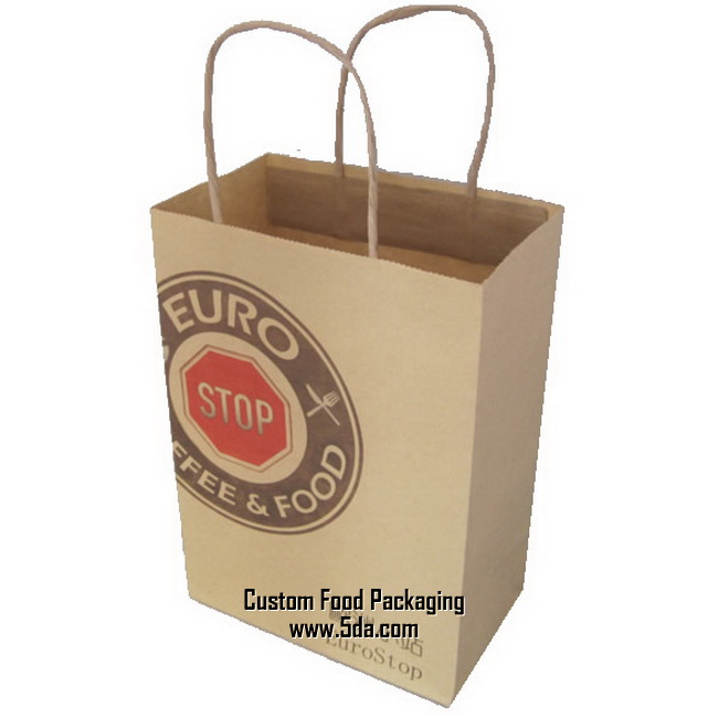 Take out Paper bag with Your Logo For coffee cups