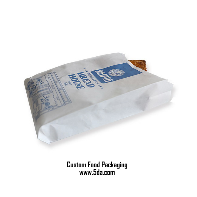 Custom Oil Proof Food paper Bag Takeout Food Packaging Bag