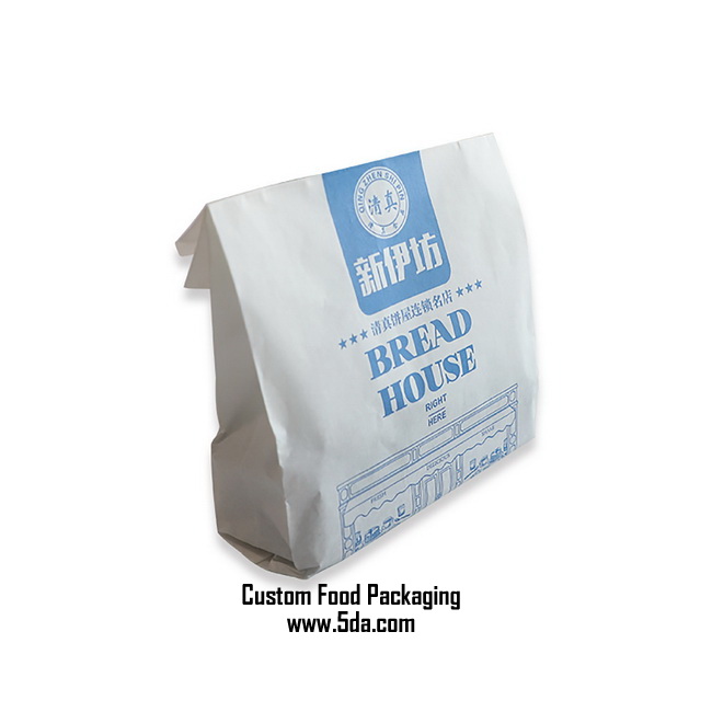 Custom Oil Proof Food paper Bag Takeout Food Packaging Bag