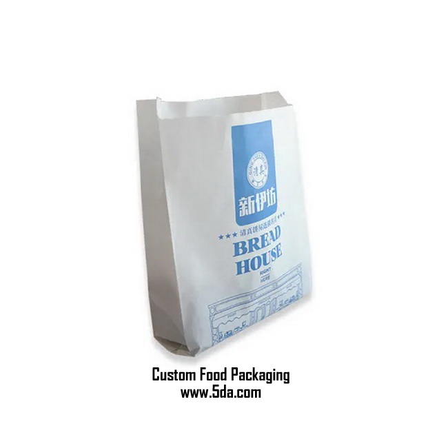 Custom Oil Proof Food paper Bag Takeout Food Packaging Bag
