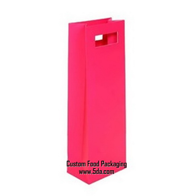 Fuchsia Color Single Bottle Rectangle Wine Carry Bag for Lady Drinking Fuchsia Color Single Bottle Rectangle Wine Carry Bag for Lady Drinking