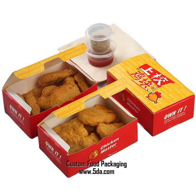 french fry box chicken snack packaging disposable paper box