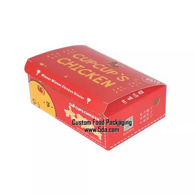 Customized disposable Takeaway tasty paper fried chicken box