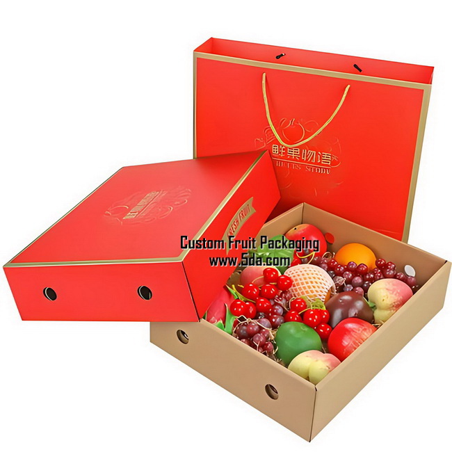 Customizable Fruit Gift Box with Paper Bag