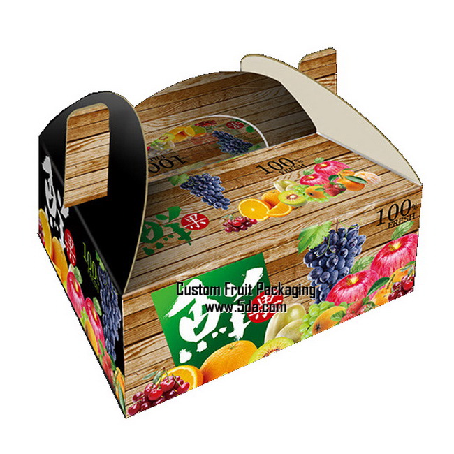 Fresh Fruit Box with die cut handle