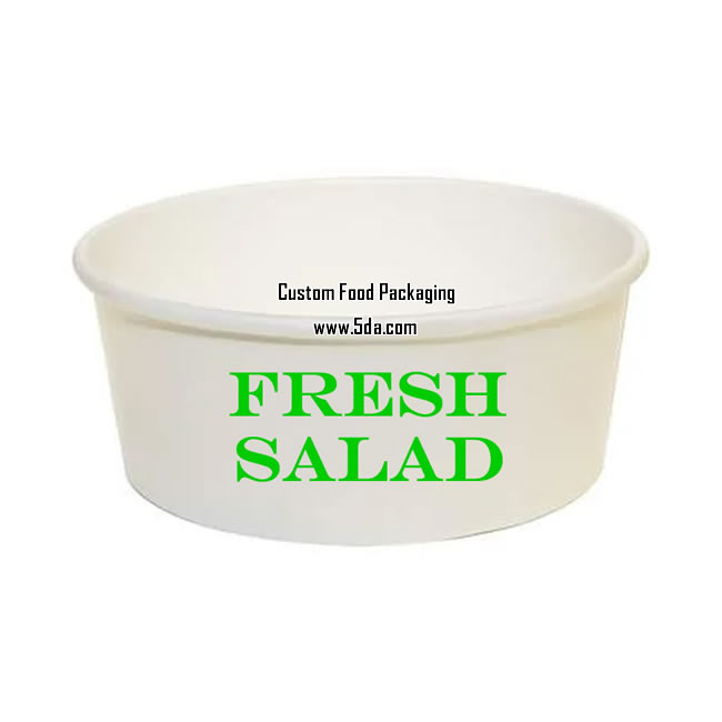 100% Natural Disposable Take Away Round White Paper Salad Bowl with Custom Design printed 100% Natural Disposable Take Away Round White Paper Salad Bowl with Custom Design printed