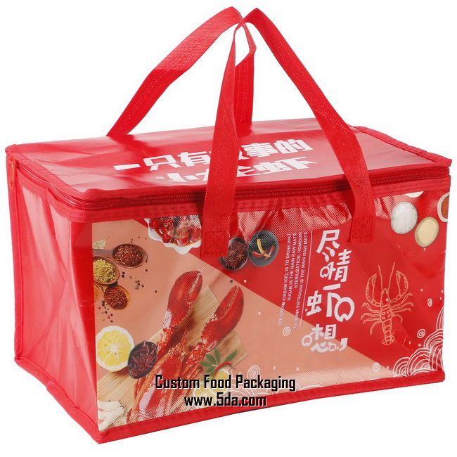 Insulated Reusable Grocery Bag Lunch Bag Seafood  Cooler Bag